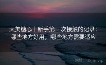 天美<strong>糖心</strong>｜新手第一次接触的记录：哪些地方好用，哪些地方需要适应