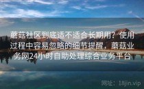 蘑菇社区到底适不适合长期用？使用过程中容易忽略的细节提醒，蘑菇业务网24小时自助处理综合业务平台