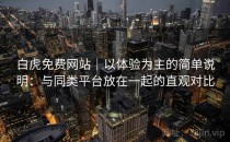 白虎免费网站｜以体验为主的简单说明：与同类平台放在一起的直观对比