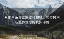 从用户角度聊聊蜜桃视频：视觉风格与整体观感的真实评价