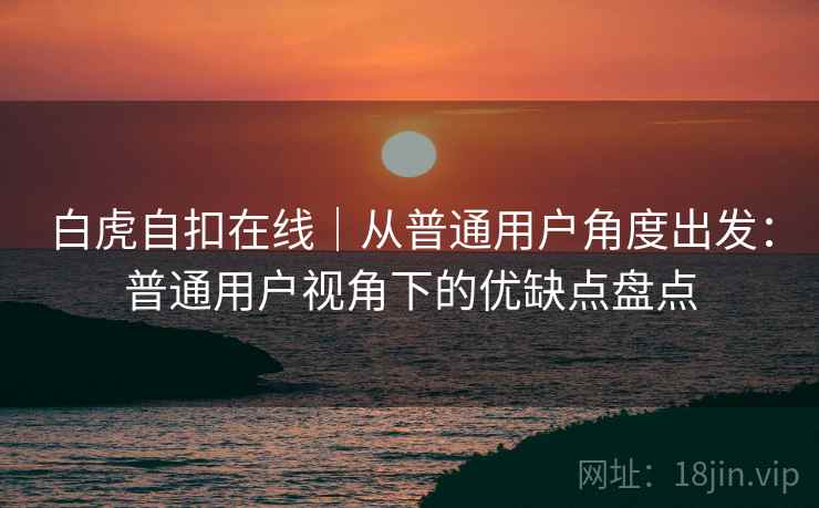 白虎自扣在线｜从普通用户角度出发：普通用户视角下的优缺点盘点  第1张