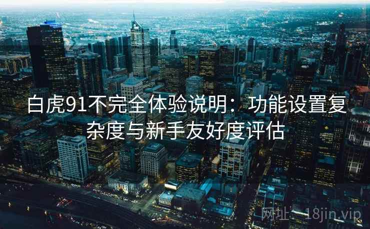 白虎91不完全体验说明:功能设置复杂度与新手友好度评估 第2张 白虎91不完全体验说明:功能设置复杂度与新手友好度评估 第2张
