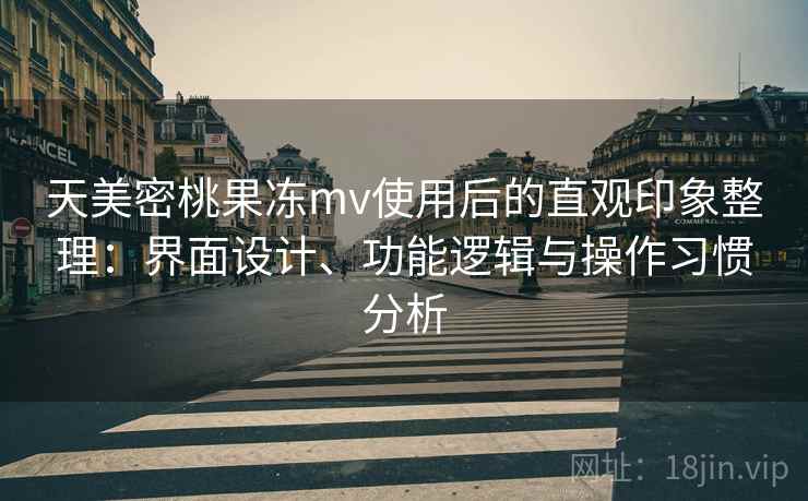 天美密桃果冻mv使用后的直观印象整理:界面设计、功能逻辑与操作习惯分析 第1张 天美密桃果冻mv使用后的直观印象整理:界面设计、功能逻辑与操作习惯分析 第1张