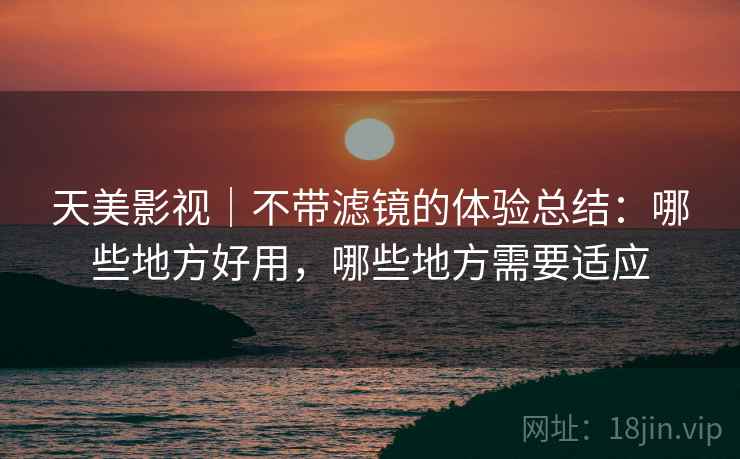天美影视｜不带滤镜的体验总结：哪些地方好用，哪些地方需要适应  第2张