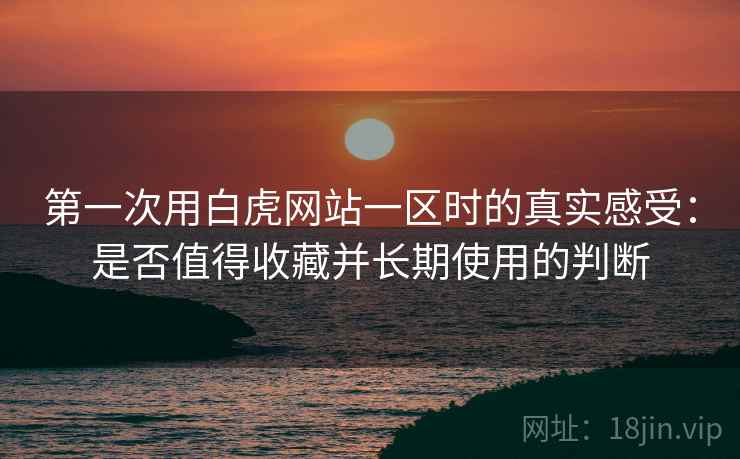第一次用白虎网站一区时的真实感受:是否值得收藏并长期使用的判断 第一次用白虎网站一区时的真实感受:是否值得收藏并长期使用的判断