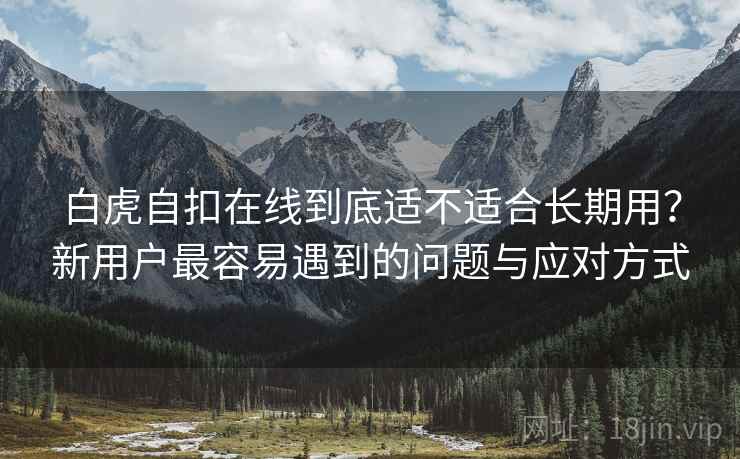 白虎自扣在线到底适不适合长期用?新用户最容易遇到的问题与应对方式 第2张 白虎自扣在线到底适不适合长期用?新用户最容易遇到的问题与应对方式 第2张
