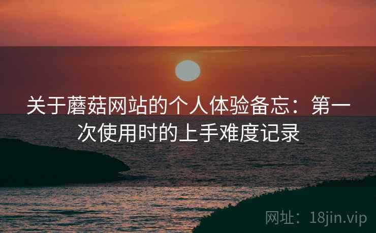 关于蘑菇网站的个人体验备忘:第一次使用时的上手难度记录 第2张 关于蘑菇网站的个人体验备忘:第一次使用时的上手难度记录 第2张